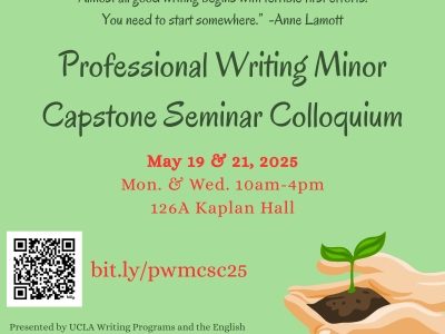 Professional Writing Minor Capstone Seminar Colloquium